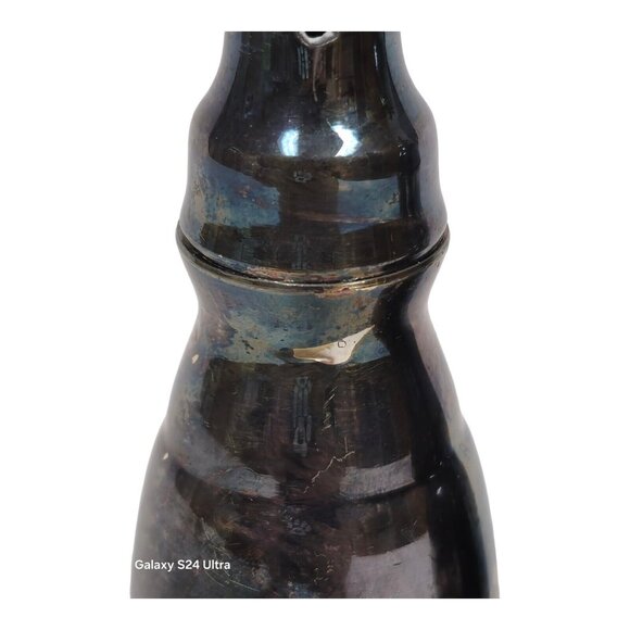 Vintage Oneida Salt & Pepper Shakers Ornate Retro Silver Plated Kitchen decor - Picture 8 of 16